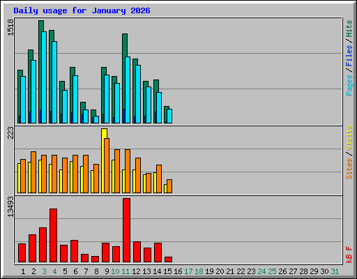 Daily usage for January 2026