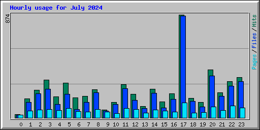 Hourly usage for July 2024