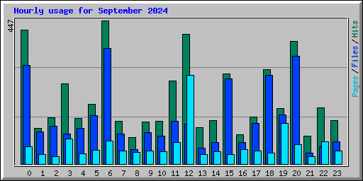 Hourly usage for September 2024