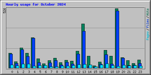 Hourly usage for October 2024