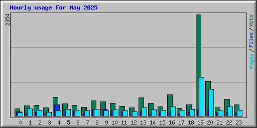 Hourly usage for May 2025