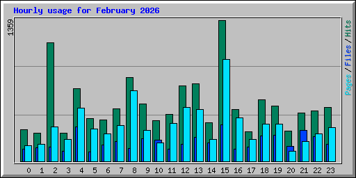 Hourly usage for February 2026