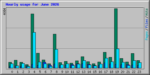 Hourly usage for June 2026