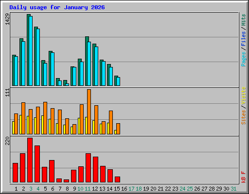 Daily usage for January 2026