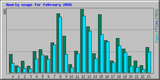 Hourly usage for February 2026