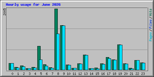 Hourly usage for June 2026