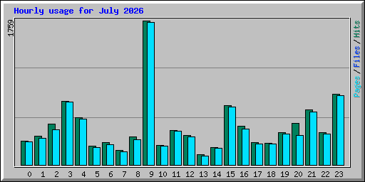 Hourly usage for July 2026